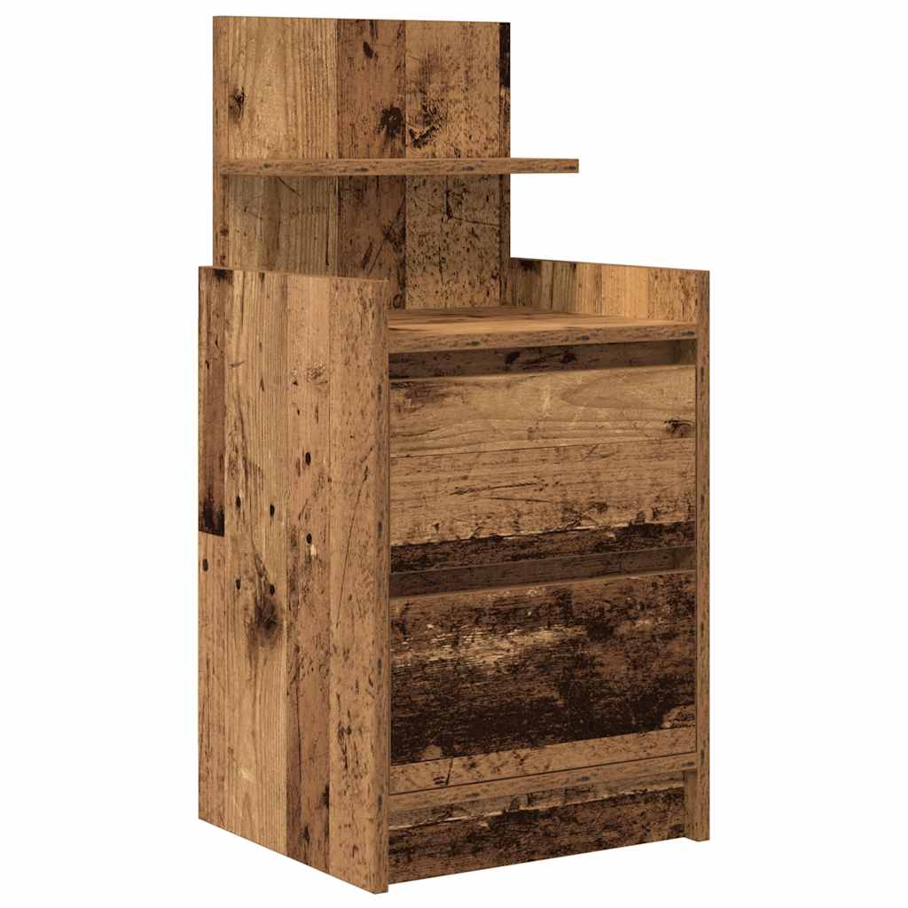 vidaXL Nachtkastjes met 2 lades 2 st 38x34x80 cm zwart - Aashly