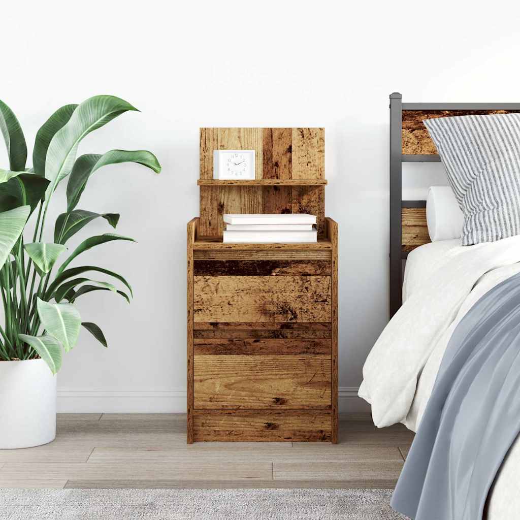 vidaXL Nachtkastjes met 2 lades 2 st 38x34x80 cm zwart - Aashly