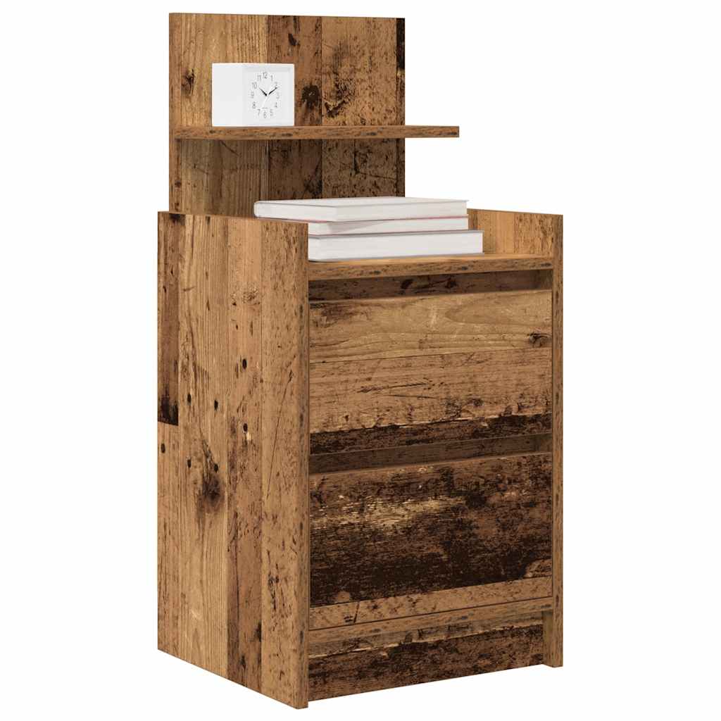 vidaXL Nachtkastjes met 2 lades 2 st 38x34x80 cm zwart - Aashly