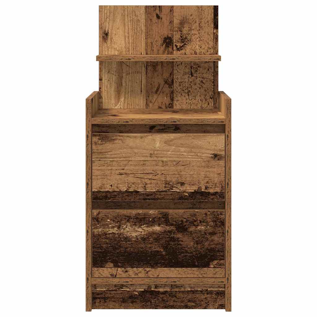 vidaXL Nachtkastjes met 2 lades 2 st 38x34x80 cm zwart - Aashly