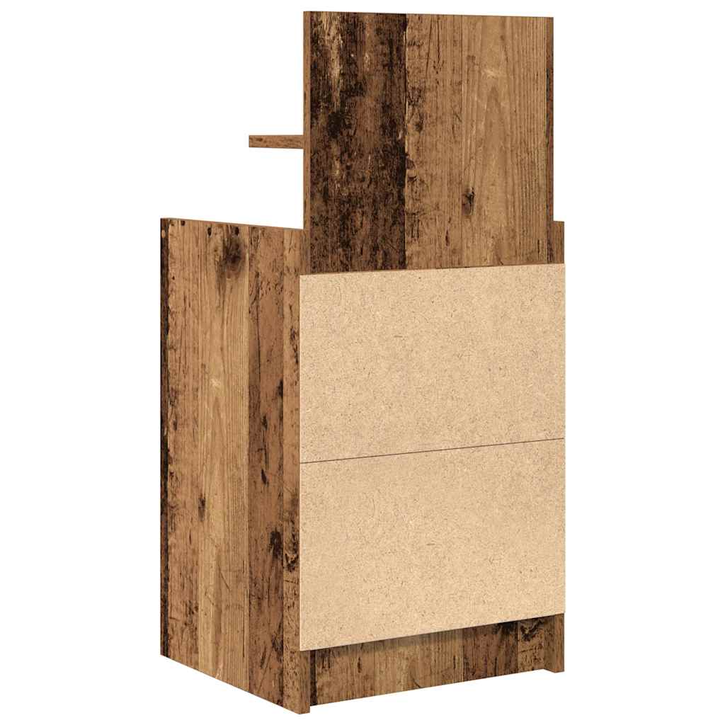 vidaXL Nachtkastjes met 2 lades 2 st 38x34x80 cm zwart - Aashly