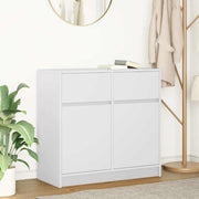 vidaXL Dressoir met lade 80x34x76 cm spaanplaat betongrijs - Aashly
