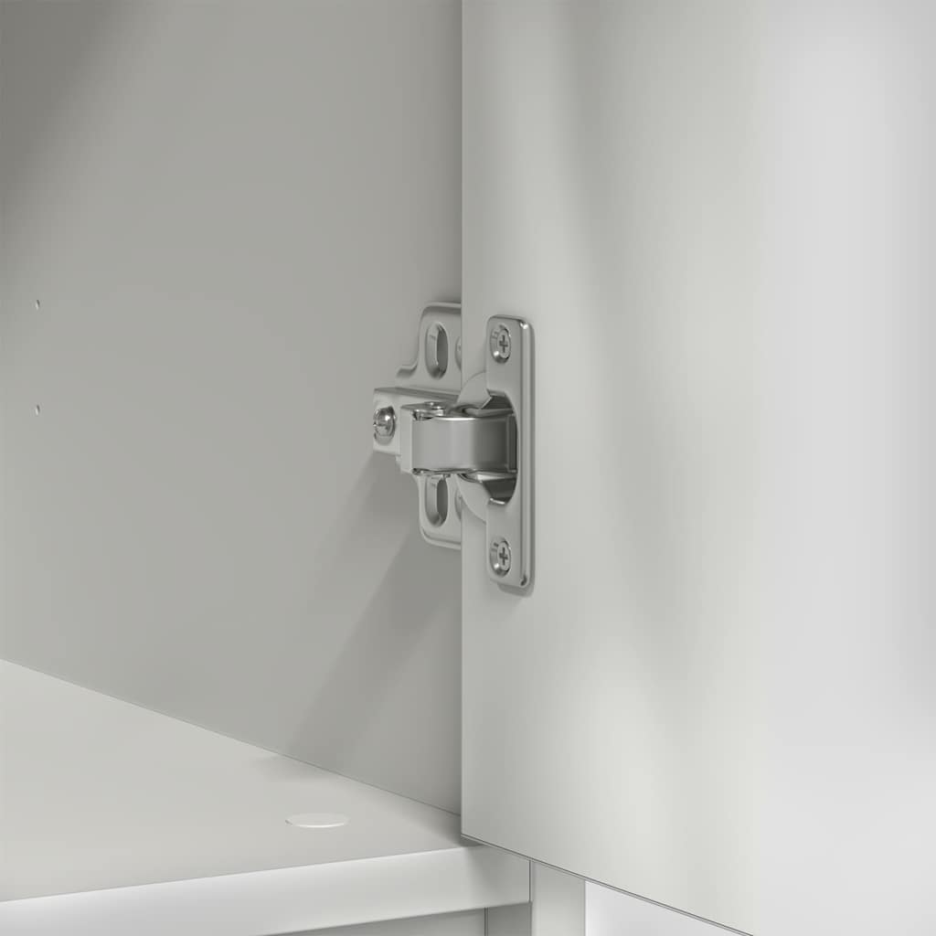 vidaXL Dressoir met lade 80x34x76 cm spaanplaat betongrijs - Aashly