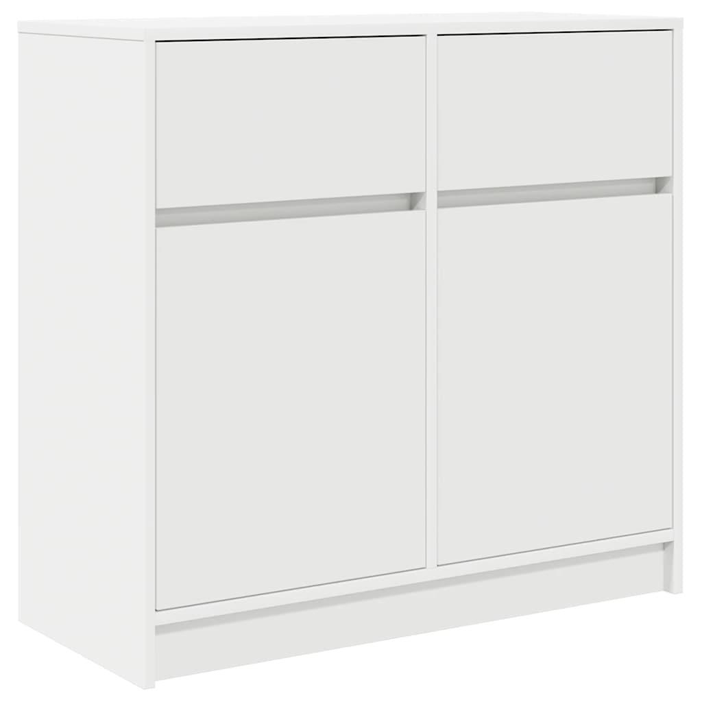 vidaXL Dressoir met lade 80x34x76 cm spaanplaat betongrijs - Aashly