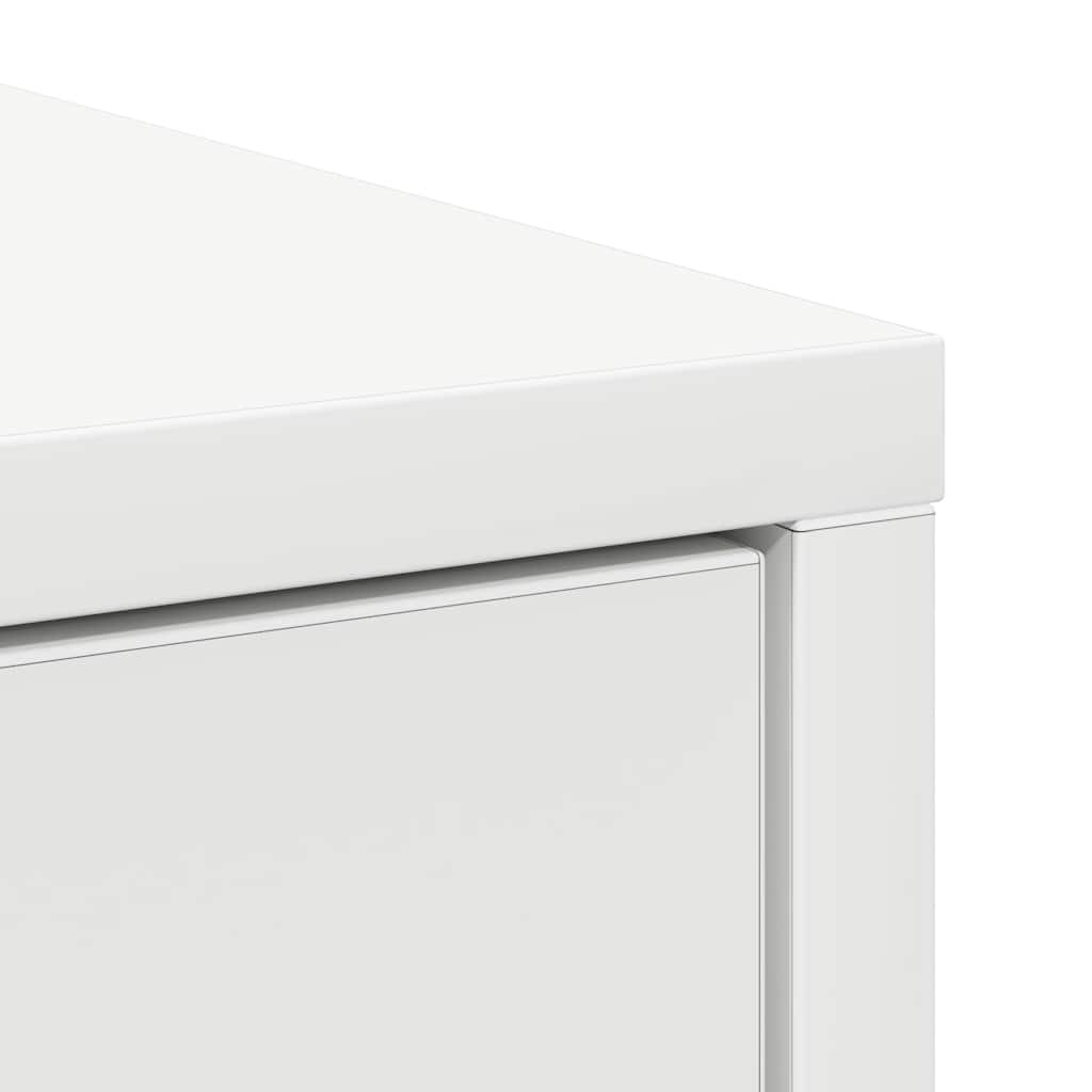 vidaXL Dressoir met lade 80x34x76 cm spaanplaat betongrijs - Aashly