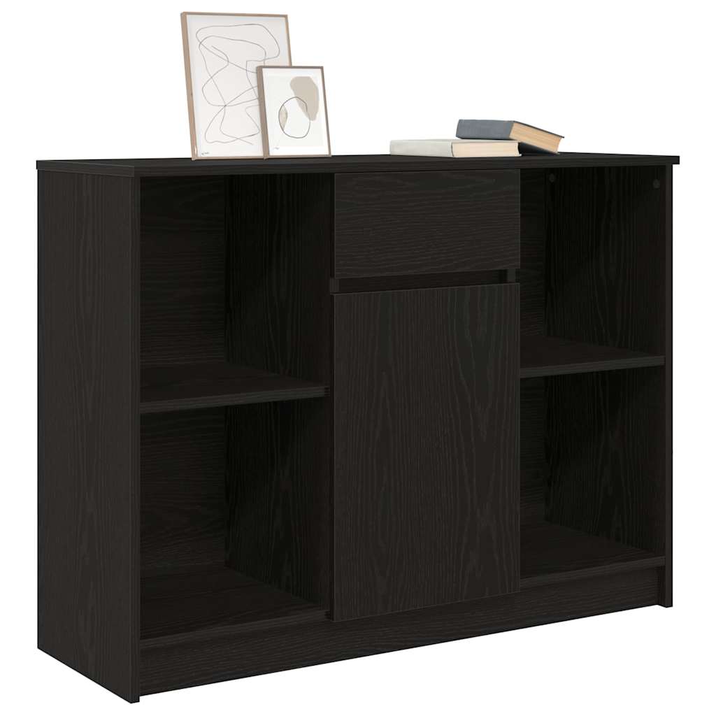 vidaXL Dressoir met lade 101x35x76 cm spaanplaat betongrijs - Aashly