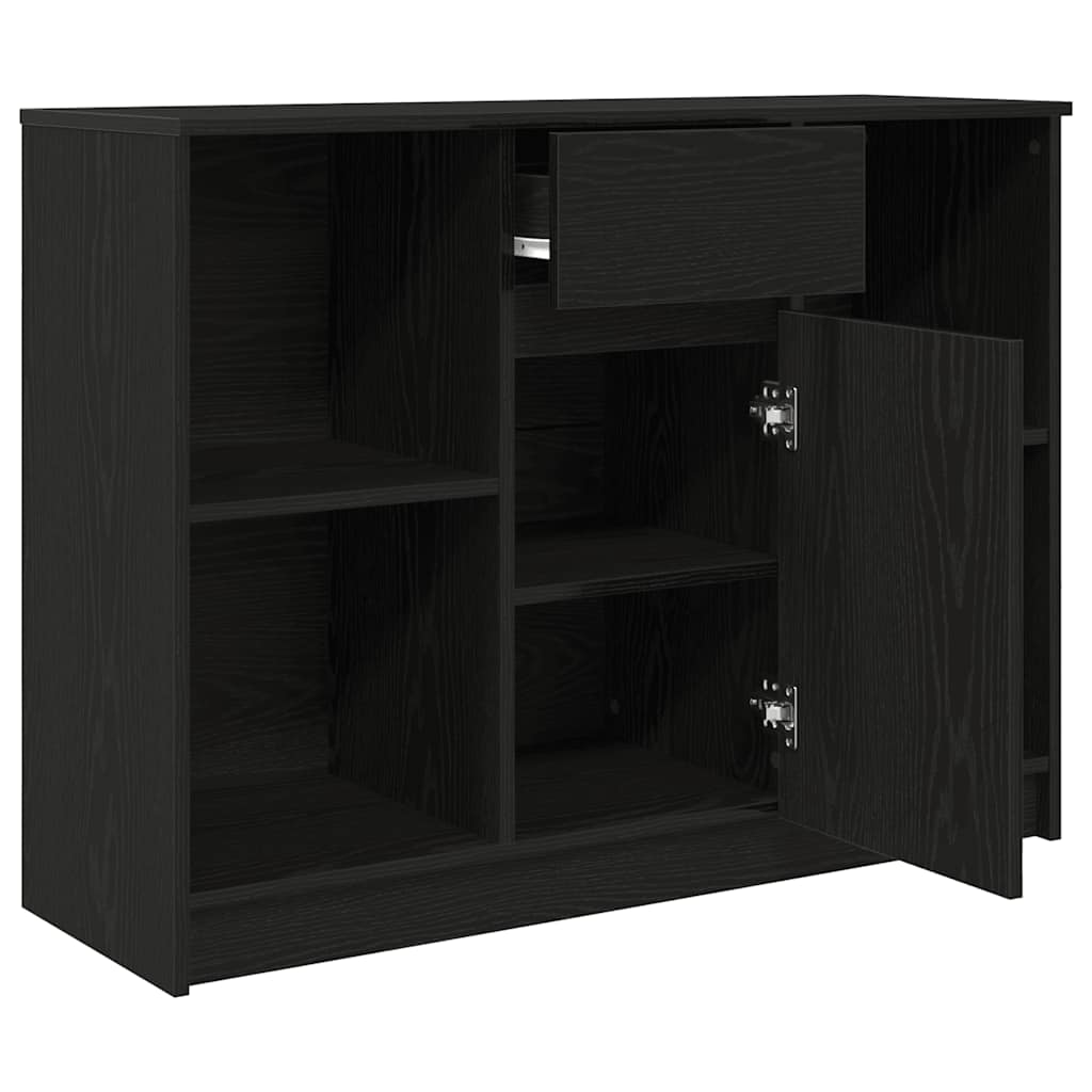 vidaXL Dressoir met lade 101x35x76 cm spaanplaat betongrijs - Aashly