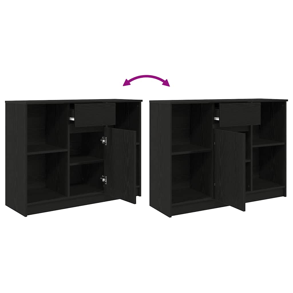 vidaXL Dressoir met lade 101x35x76 cm spaanplaat betongrijs - Aashly