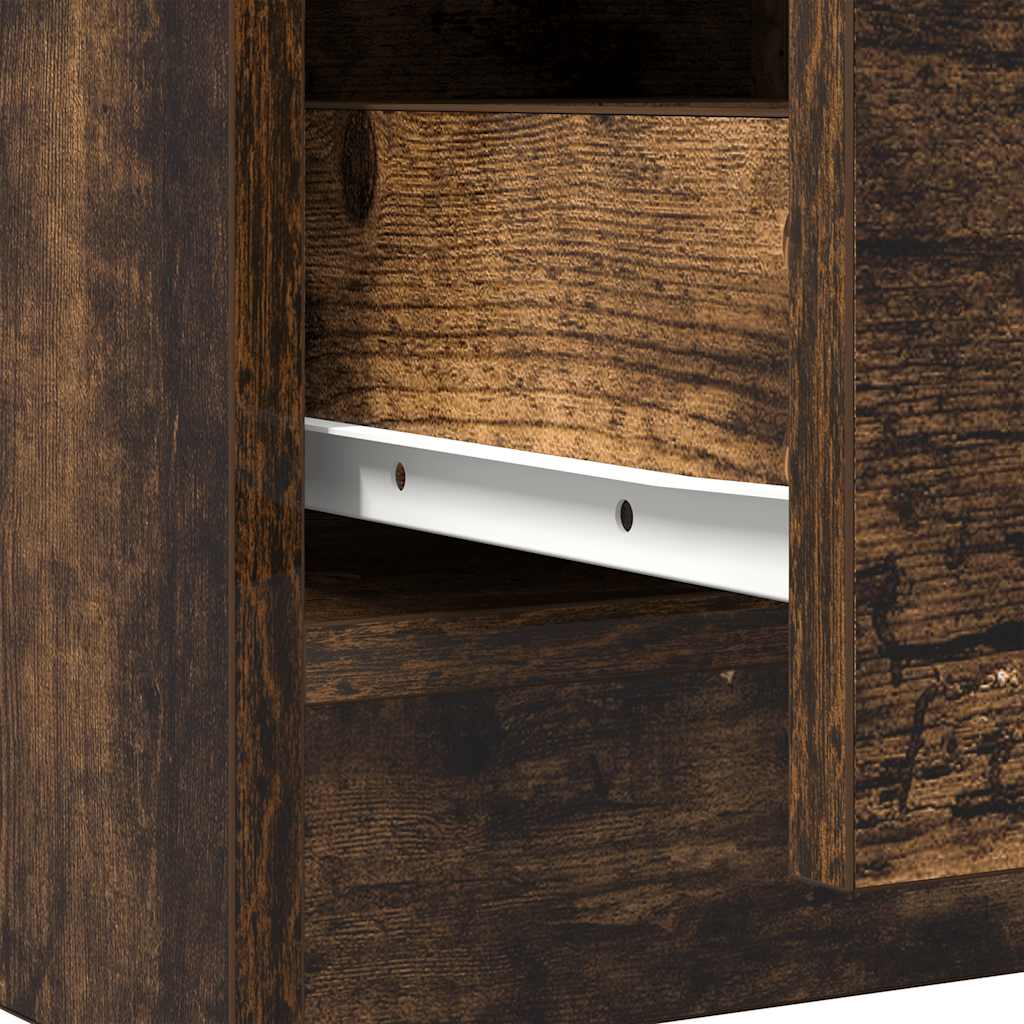 vidaXL Dressoir met lade 71x35x65 cm spaanplaat wit - Aashly