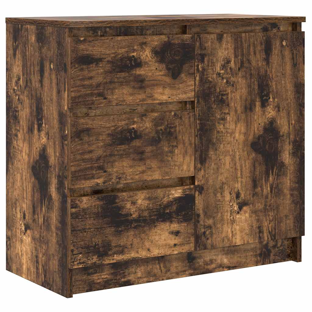 vidaXL Dressoir met lade 71x35x65 cm spaanplaat wit - Aashly
