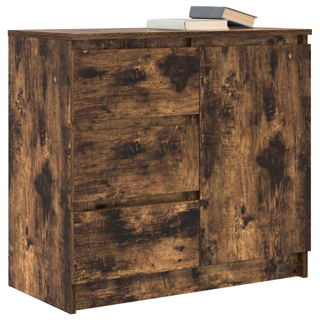 vidaXL Dressoir met lade 71x35x65 cm spaanplaat wit - Aashly