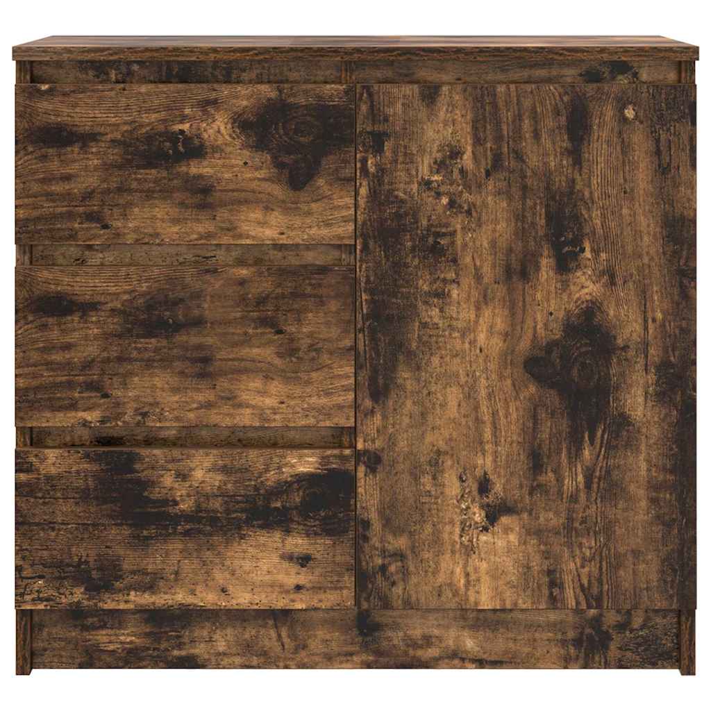 vidaXL Dressoir met lade 71x35x65 cm spaanplaat wit - Aashly