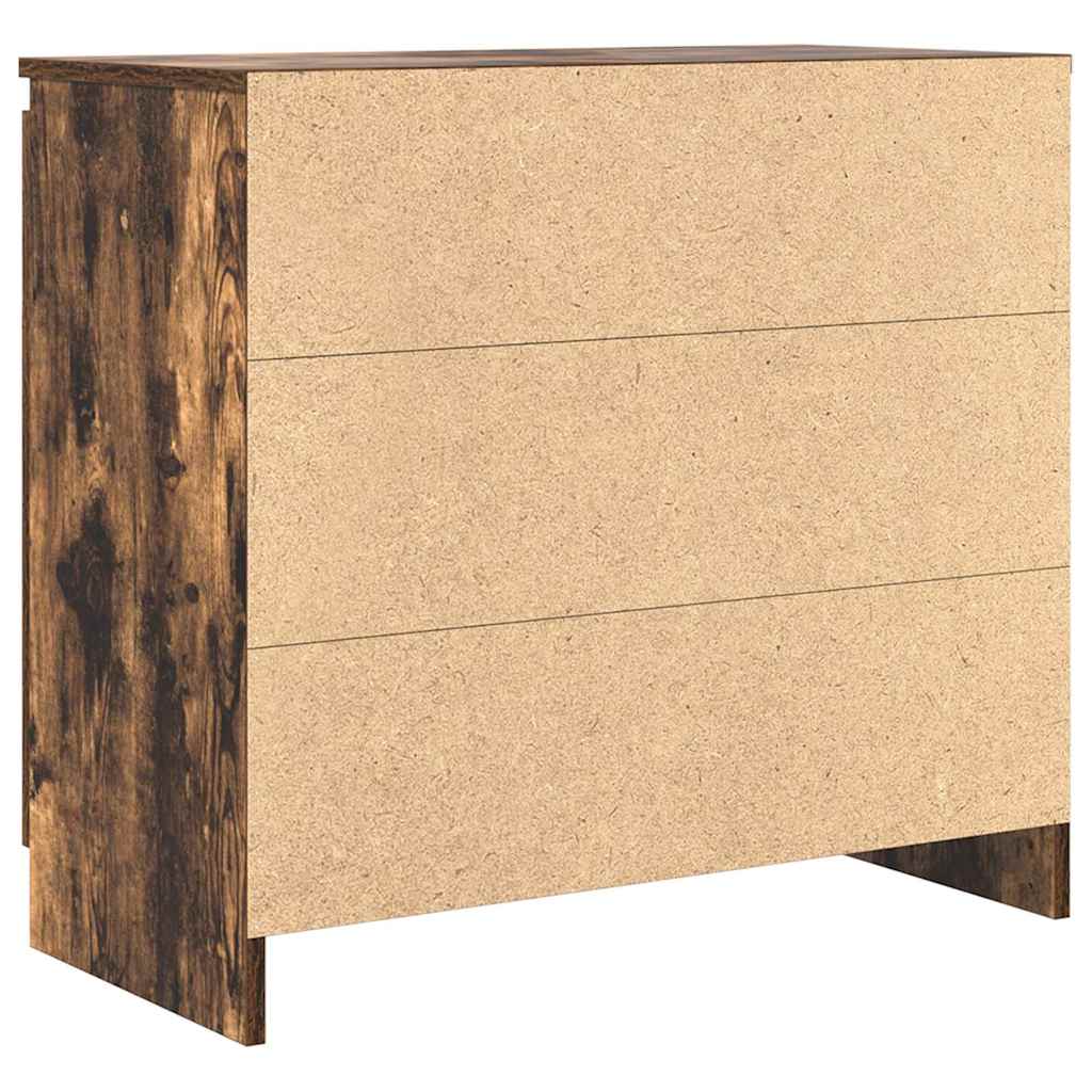 vidaXL Dressoir met lade 71x35x65 cm spaanplaat wit - Aashly