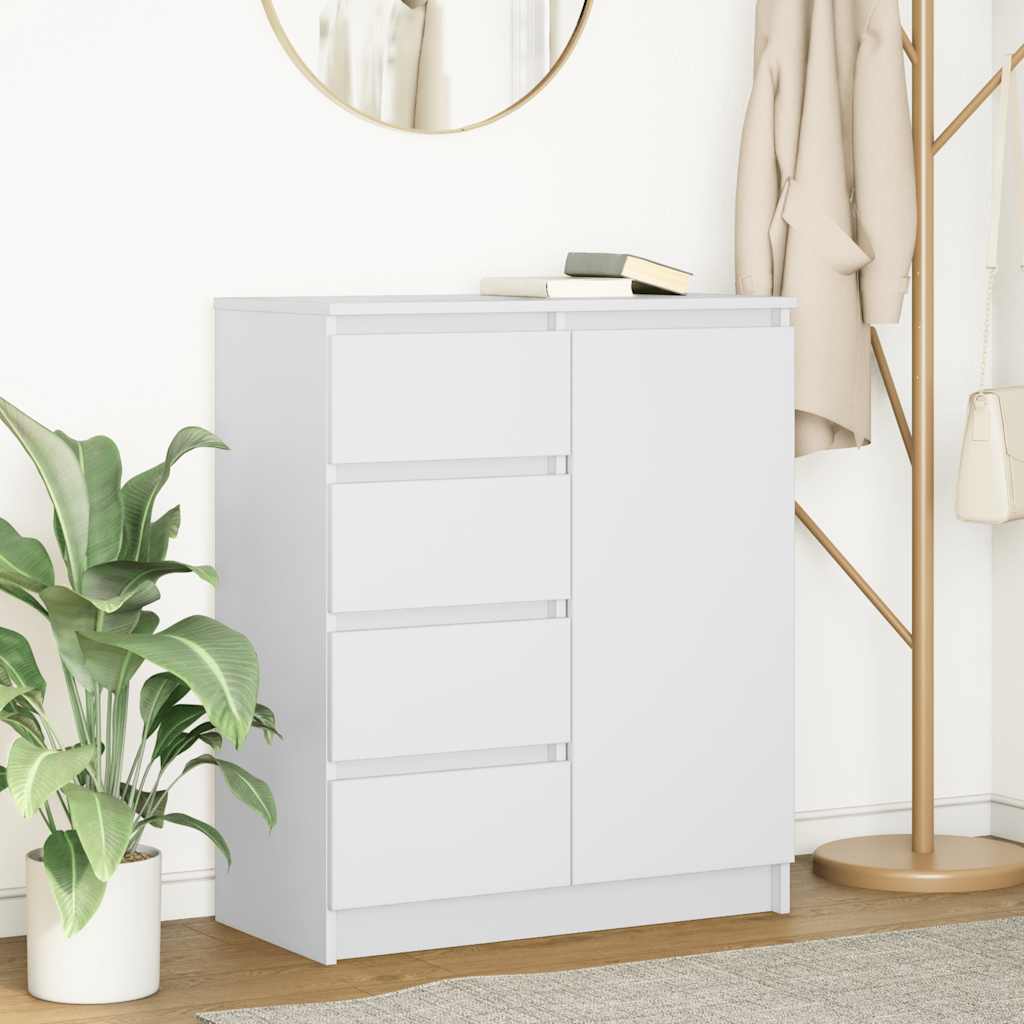 vidaXL Dressoir met lades 71x35x84 cm spaanplaat gerookt eiken - Aashly