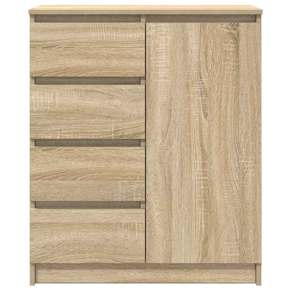 vidaXL Dressoir met lades 71x35x84 cm spaanplaat gerookt eiken - Aashly