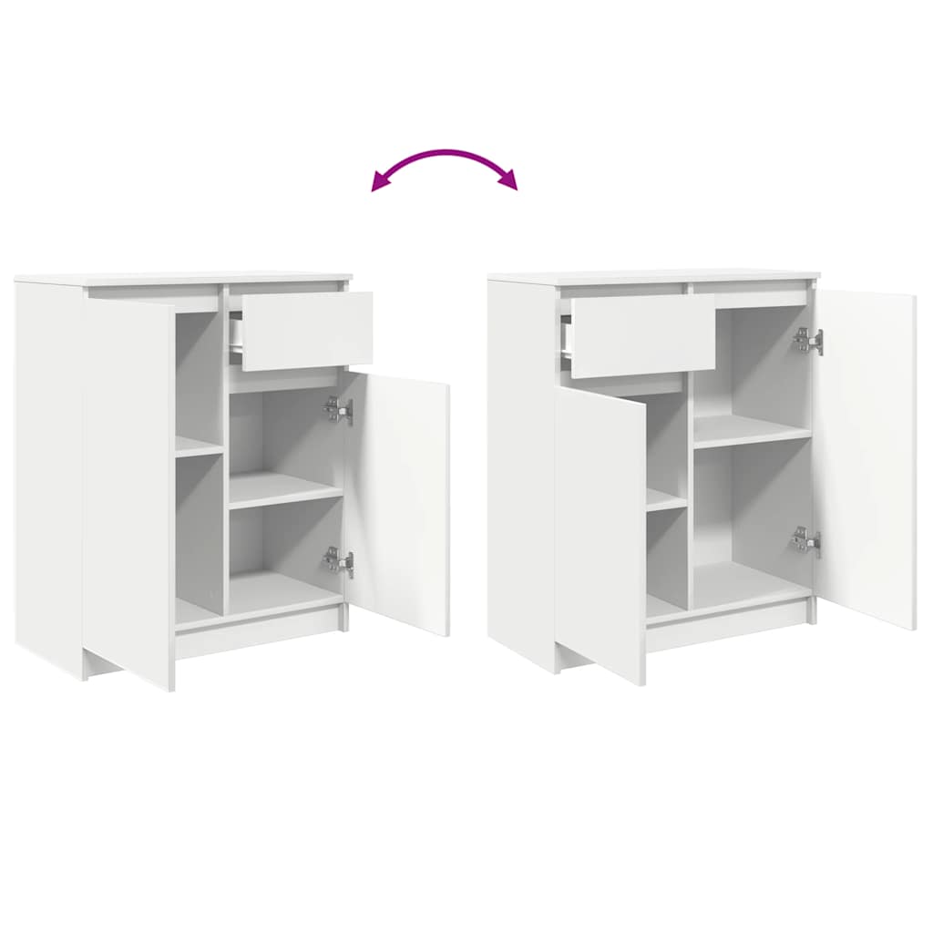 vidaXL Dressoir met lade 71x35x84 cm spaanplaat betongrijs - Aashly