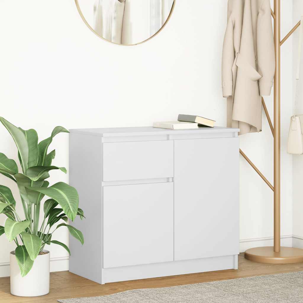 vidaXL Dressoir met lade 71x35x65 cm spaanplaat sonoma eikenkleurig - Aashly