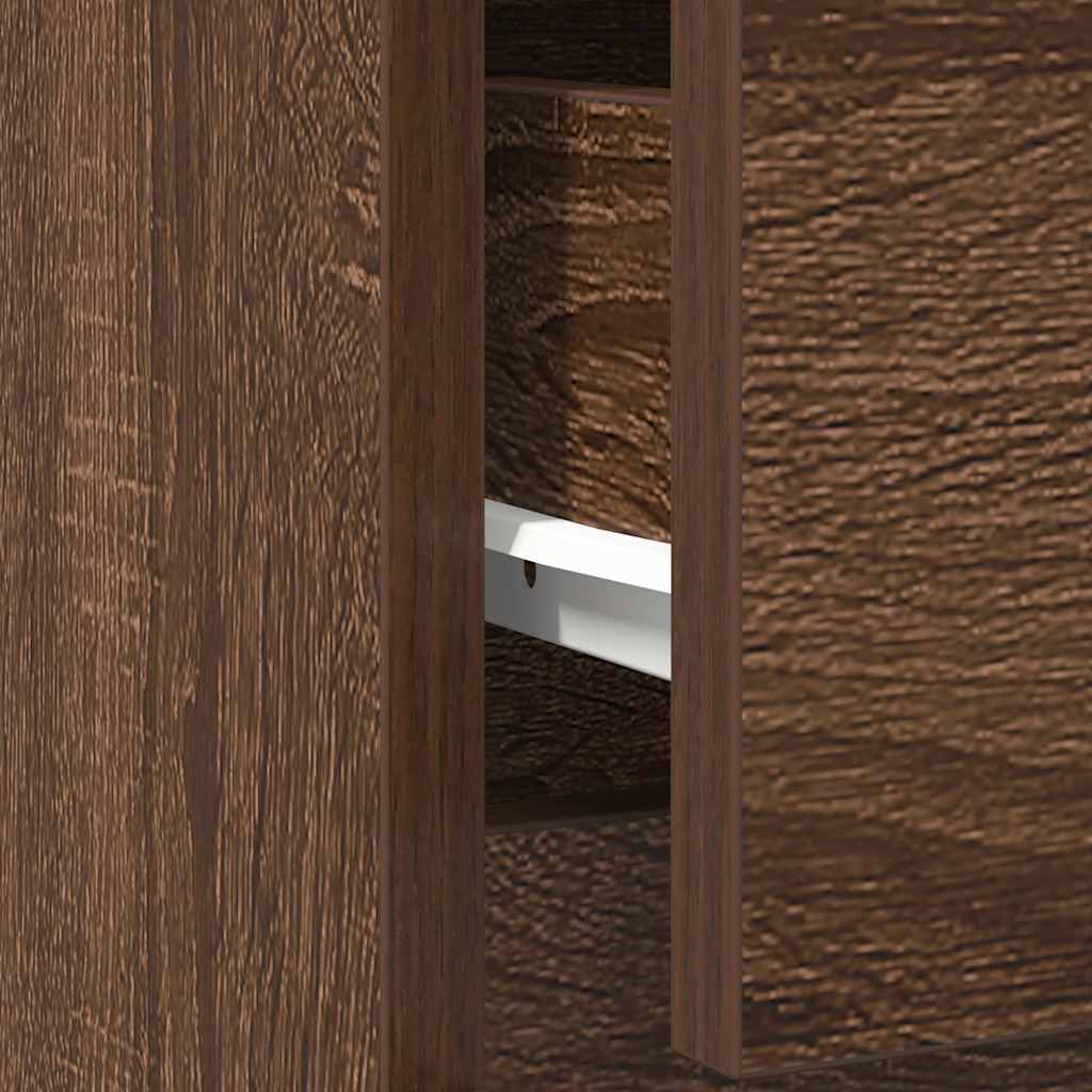 vidaXL Dressoir met lade 71x35x65 cm spaanplaat sonoma eikenkleurig - Aashly