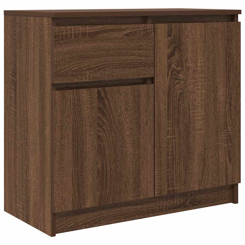 vidaXL Dressoir met lade 71x35x65 cm spaanplaat sonoma eikenkleurig - Aashly