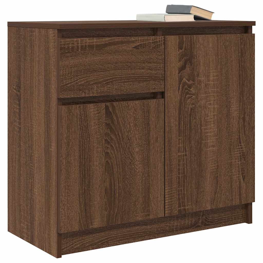 vidaXL Dressoir met lade 71x35x65 cm spaanplaat sonoma eikenkleurig - Aashly