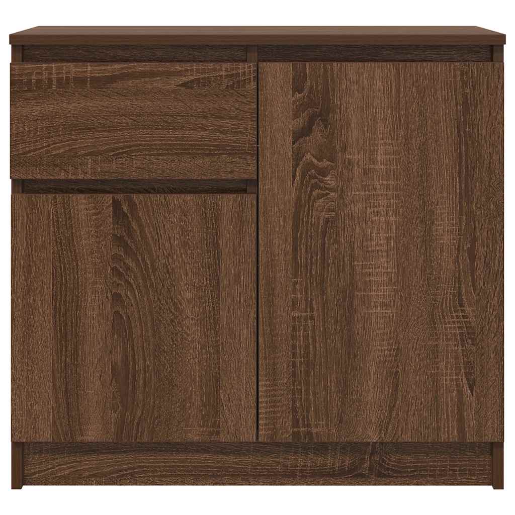 vidaXL Dressoir met lade 71x35x65 cm spaanplaat sonoma eikenkleurig - Aashly