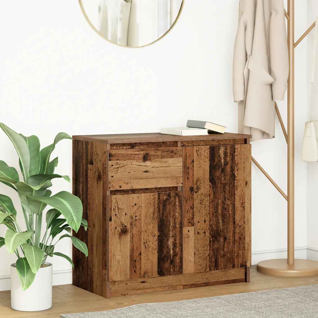 vidaXL Dressoir met lade 71x35x65 cm spaanplaat sonoma eikenkleurig - Aashly