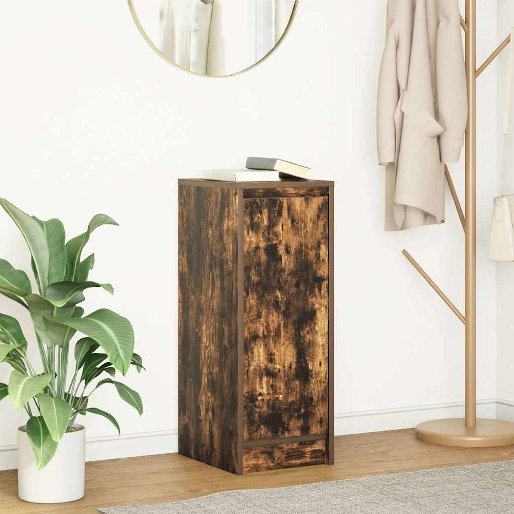 vidaXL Dressoir 29,5x34x76 cm bewerkt hout sonoma eikenkleurig - Aashly