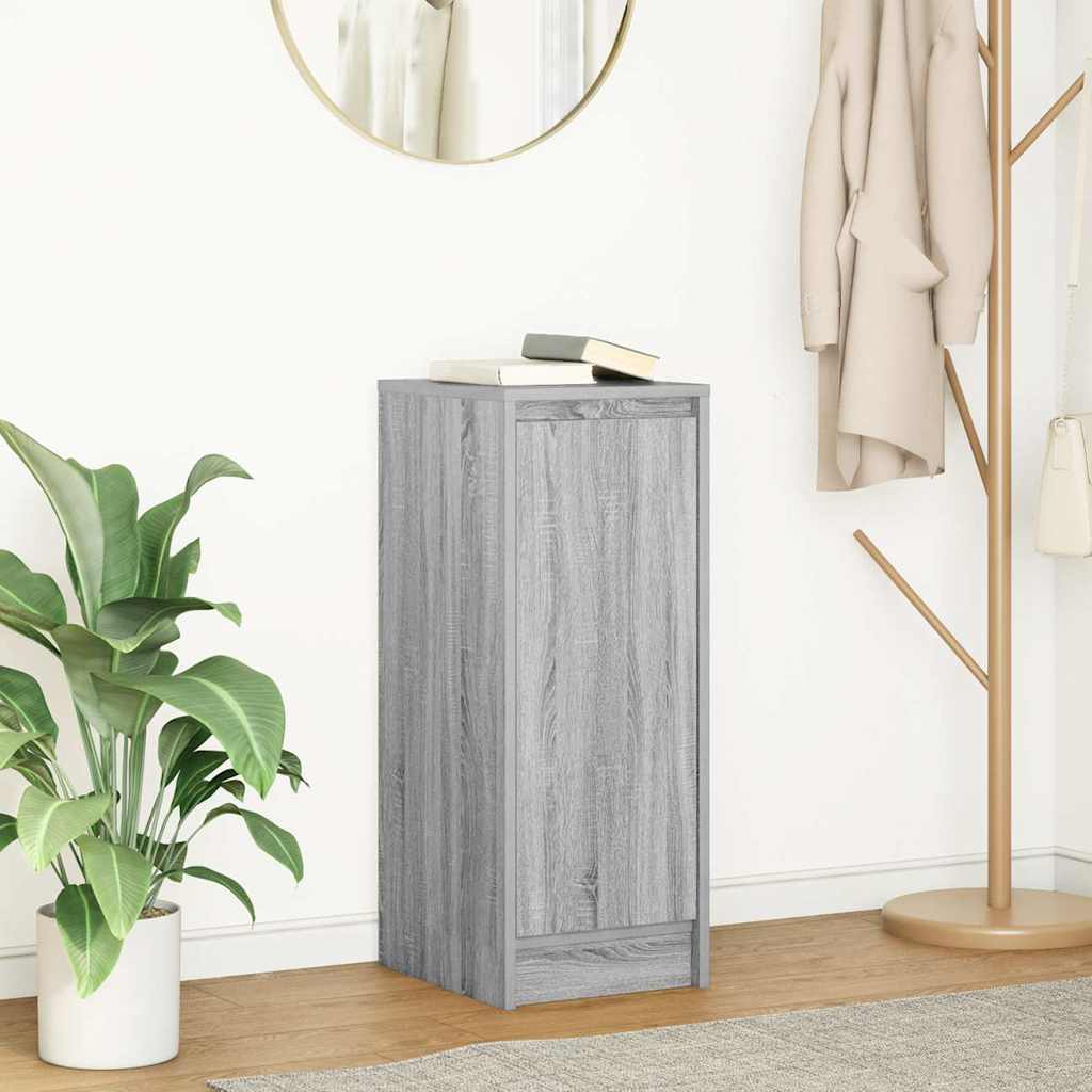 vidaXL Dressoir 29,5x34x76 cm bewerkt hout sonoma eikenkleurig - Aashly