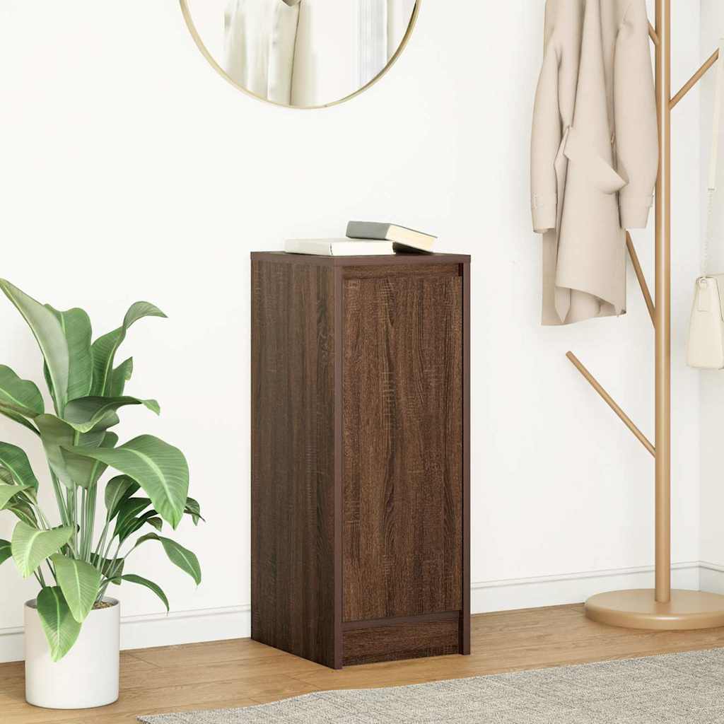 vidaXL Dressoir 29,5x34x76 cm bewerkt hout sonoma eikenkleurig - Aashly