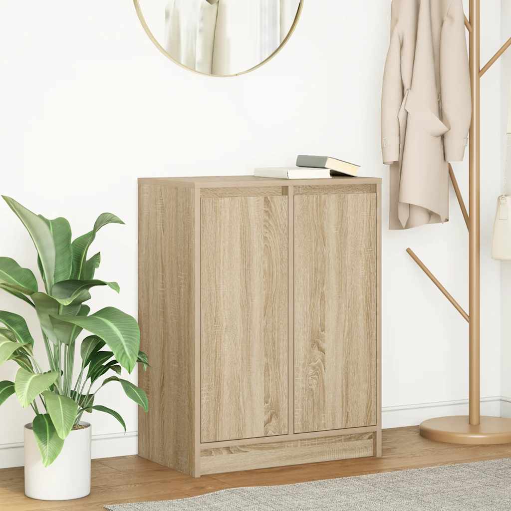 vidaXL Dressoir 57x34x76 cm bewerkt hout wit - Aashly