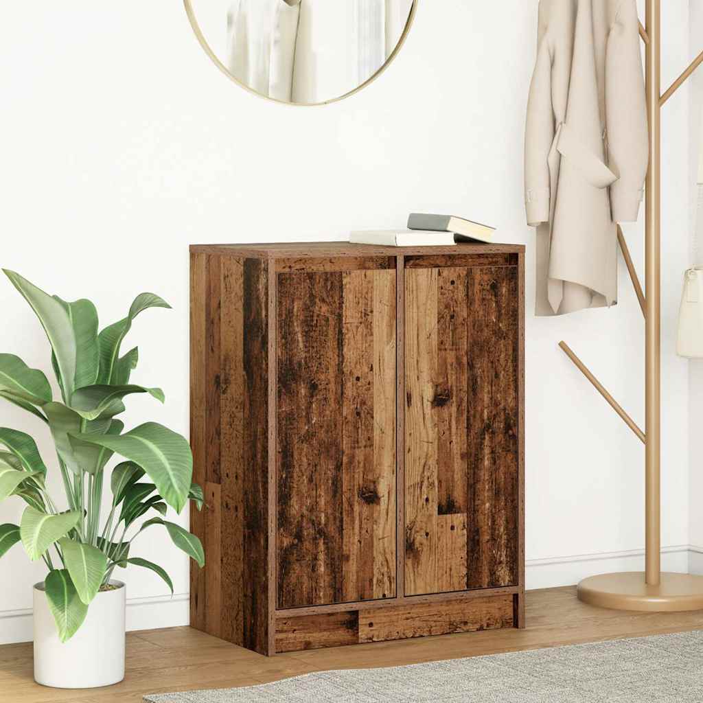 vidaXL Dressoir 57x34x76 cm bewerkt hout wit - Aashly