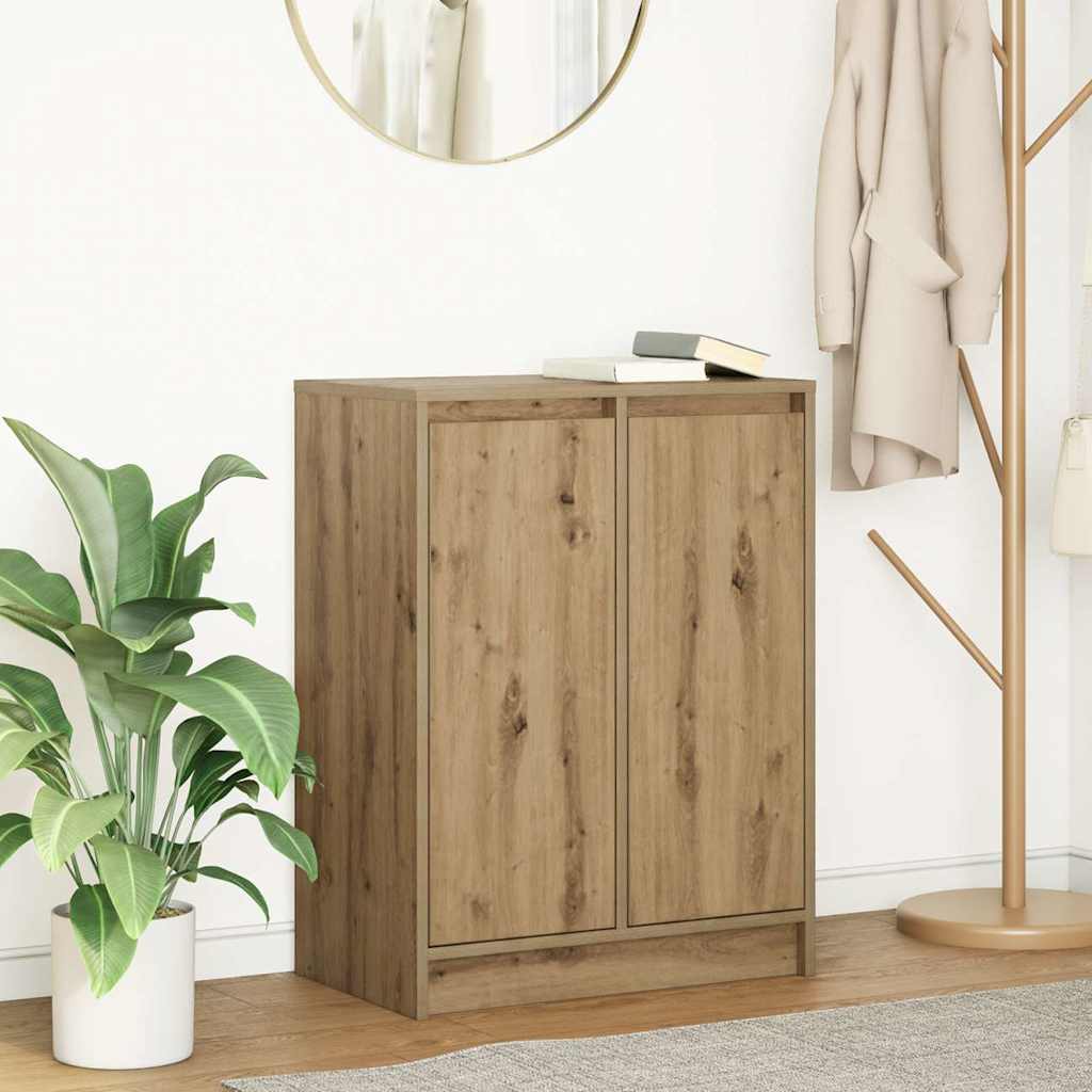 vidaXL Dressoir 57x34x76 cm bewerkt hout wit - Aashly