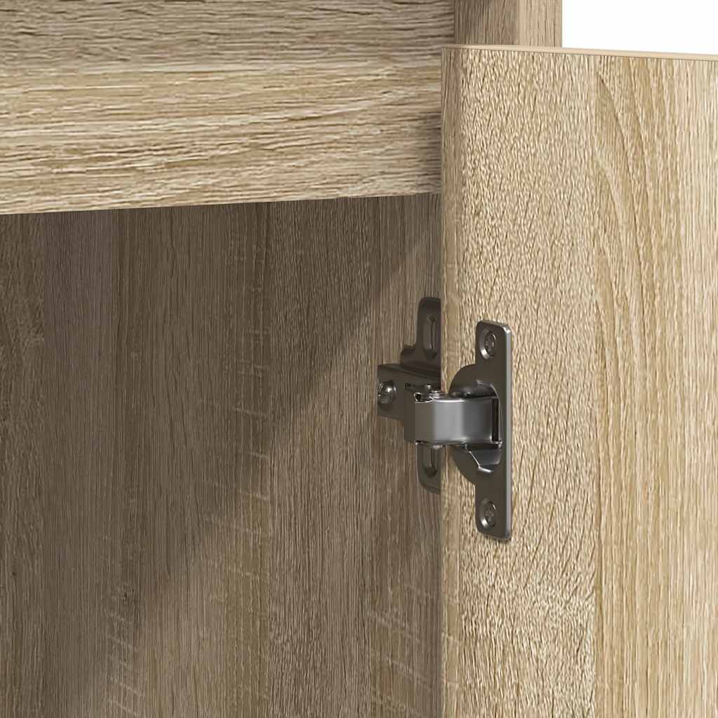 vidaXL Dressoir 85x34x76 cm bewerkt hout betongrijs - Aashly