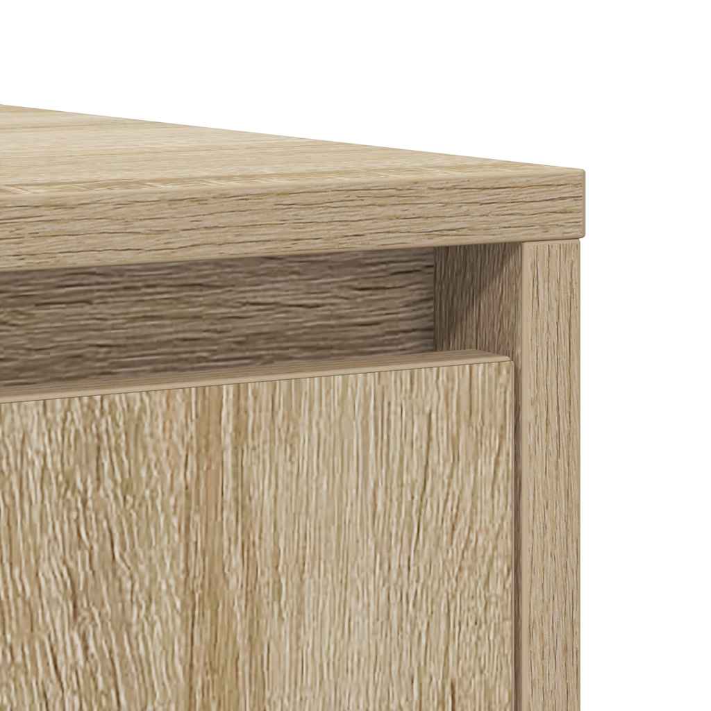 vidaXL Dressoir 85x34x76 cm bewerkt hout betongrijs - Aashly