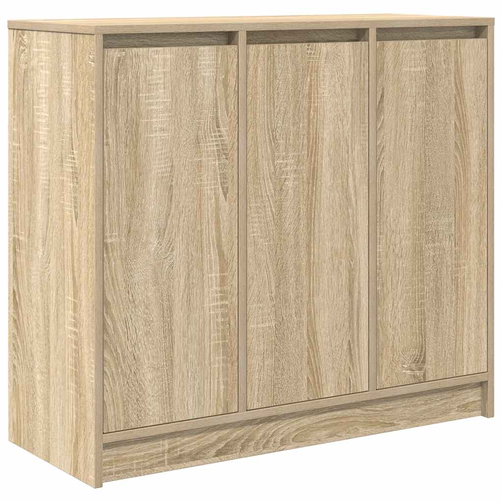 vidaXL Dressoir 85x34x76 cm bewerkt hout betongrijs - Aashly