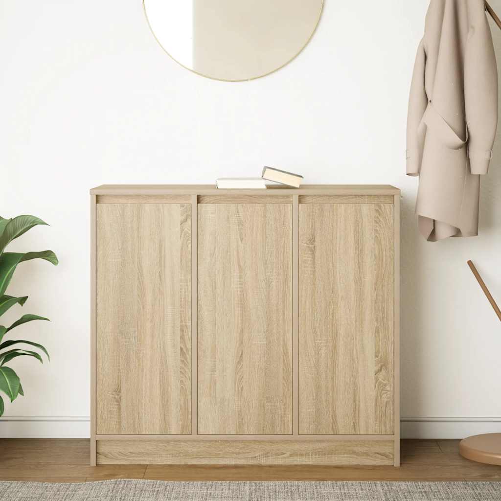 vidaXL Dressoir 85x34x76 cm bewerkt hout betongrijs - Aashly