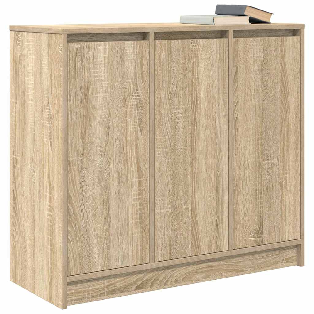 vidaXL Dressoir 85x34x76 cm bewerkt hout betongrijs - Aashly
