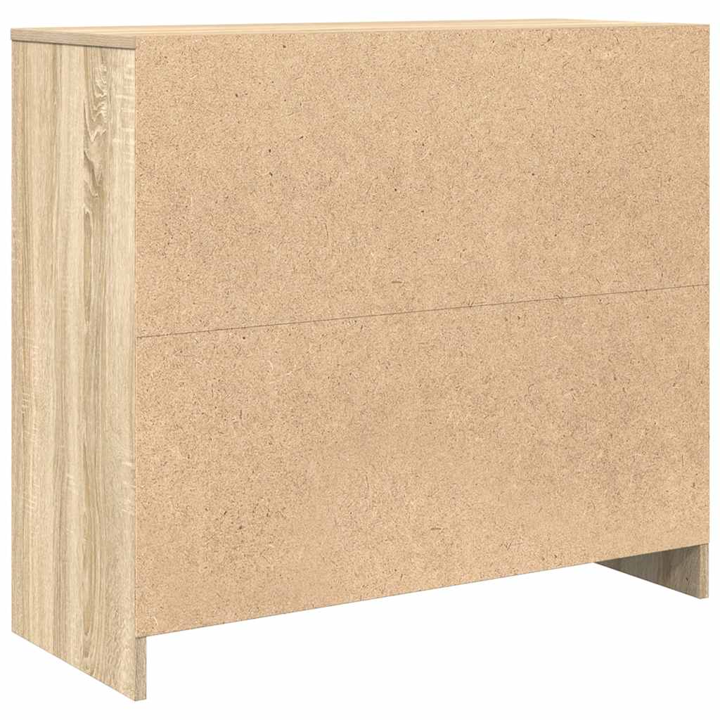 vidaXL Dressoir 85x34x76 cm bewerkt hout betongrijs - Aashly