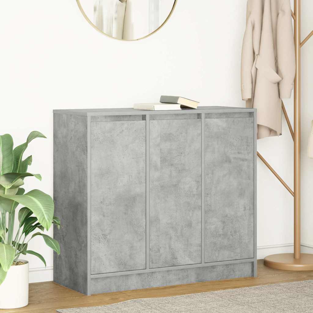 vidaXL Dressoir 85x34x76 cm bewerkt hout betongrijs - Aashly