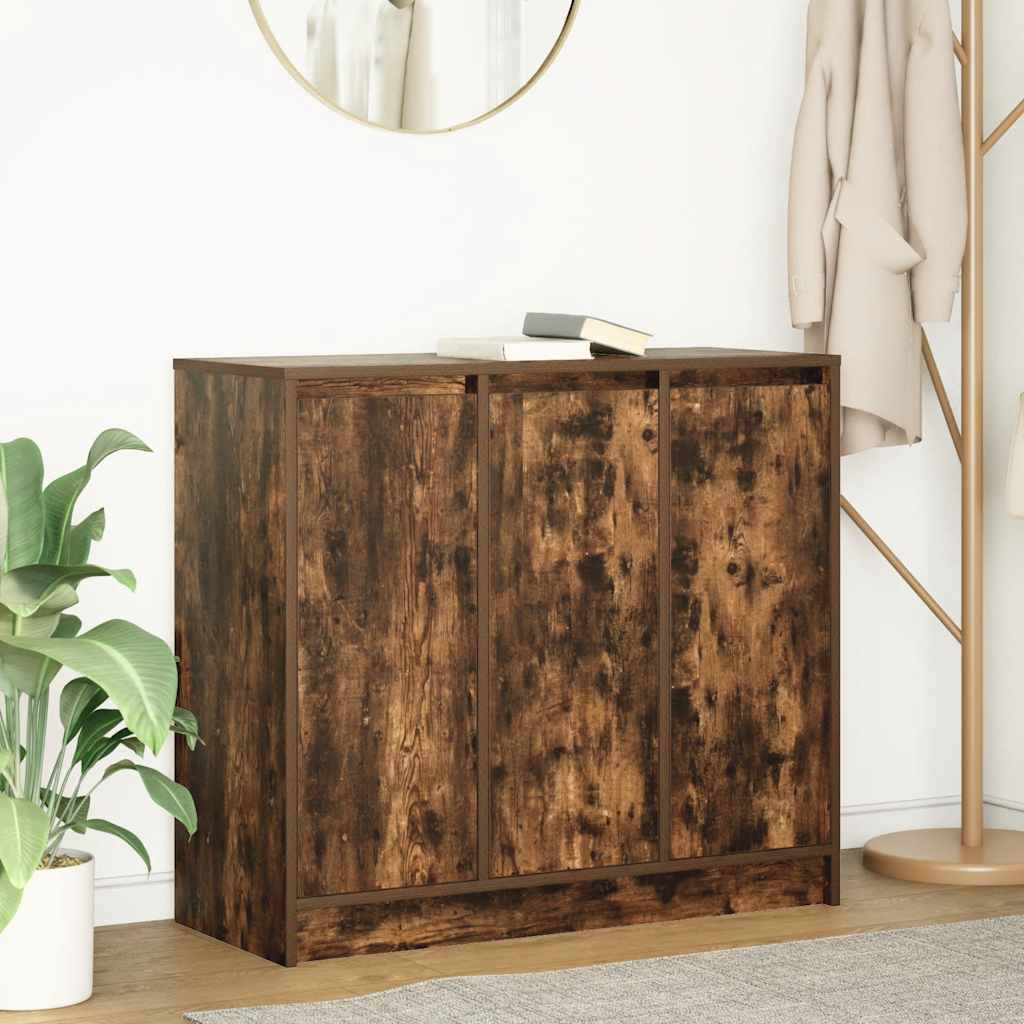 vidaXL Dressoir 85x34x76 cm bewerkt hout betongrijs - Aashly