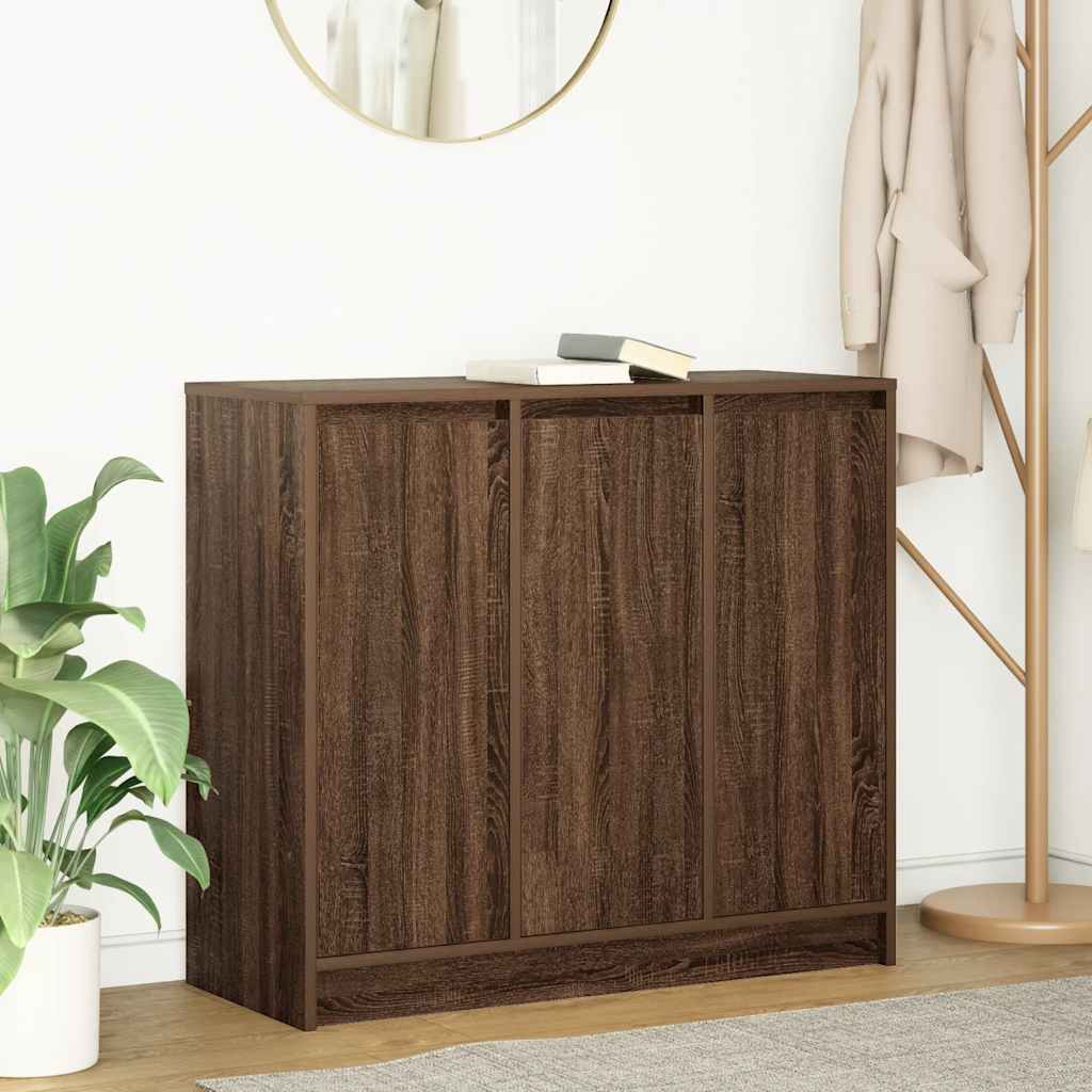 vidaXL Dressoir 85x34x76 cm bewerkt hout betongrijs - Aashly