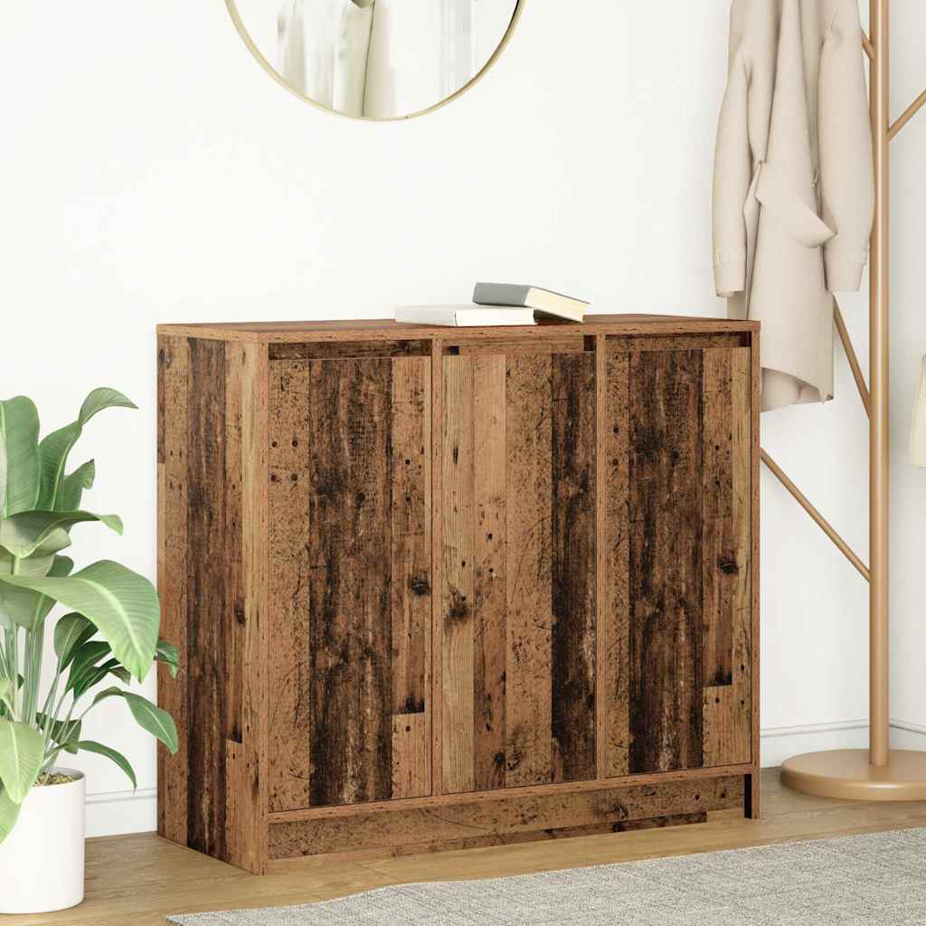 vidaXL Dressoir 85x34x76 cm bewerkt hout betongrijs - Aashly