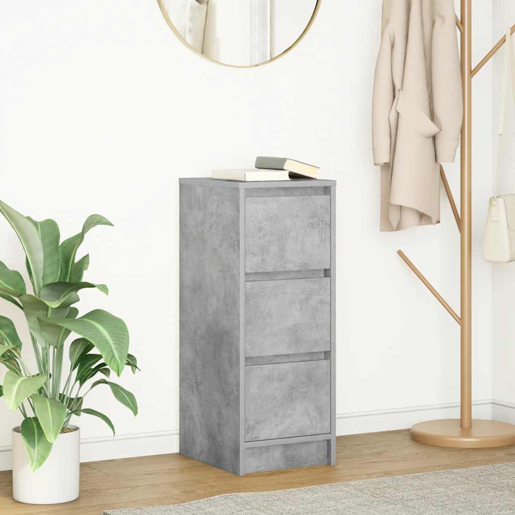 vidaXL Dressoir 29,5x34x76 cm bewerkt hout bruin eikenkleurig - Aashly