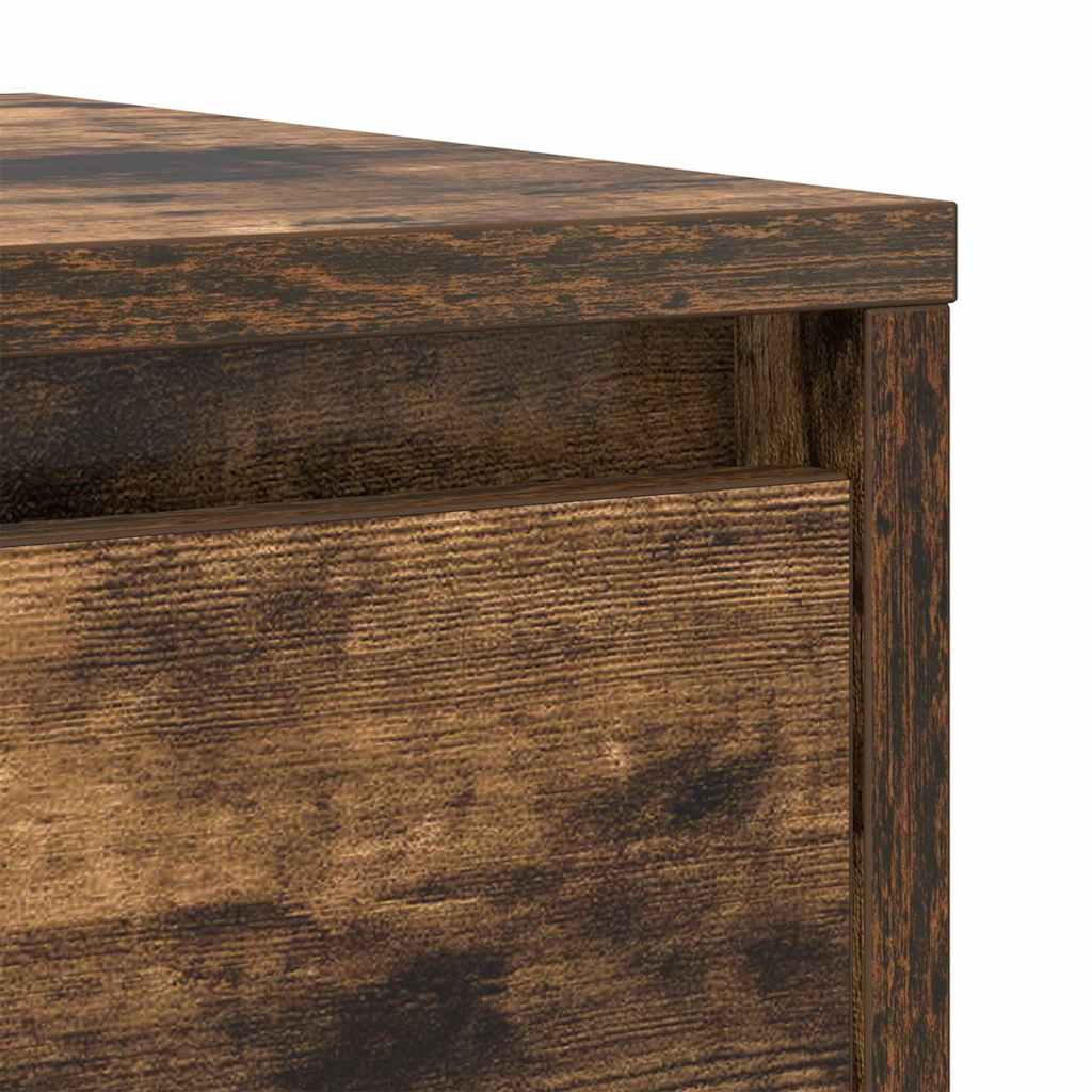 vidaXL Dressoir 29,5x34x76 cm bewerkt hout bruin eikenkleurig - Aashly