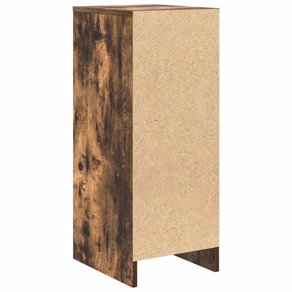 vidaXL Dressoir 29,5x34x76 cm bewerkt hout bruin eikenkleurig - Aashly