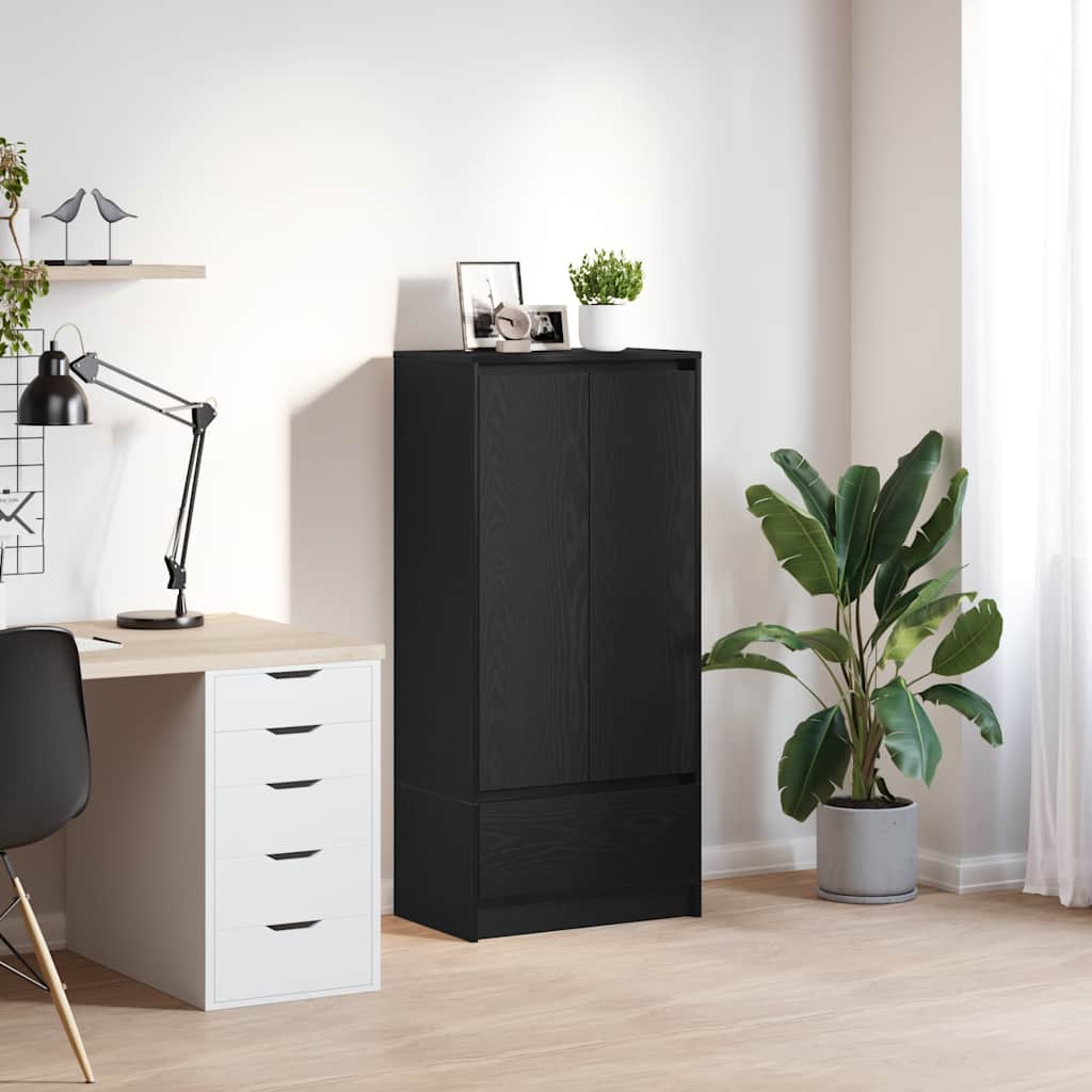vidaXL Kast met lade 55,5x34x119,5 cm spaanplaat bruin eikenkleurig - Aashly
