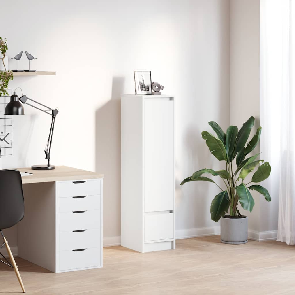 vidaXL Highboard 29,5x34x119,5 cm spaanplaat gerookt eikenkleurig - Aashly