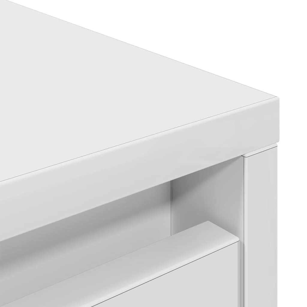 vidaXL Highboard 29,5x34x119,5 cm spaanplaat gerookt eikenkleurig - Aashly