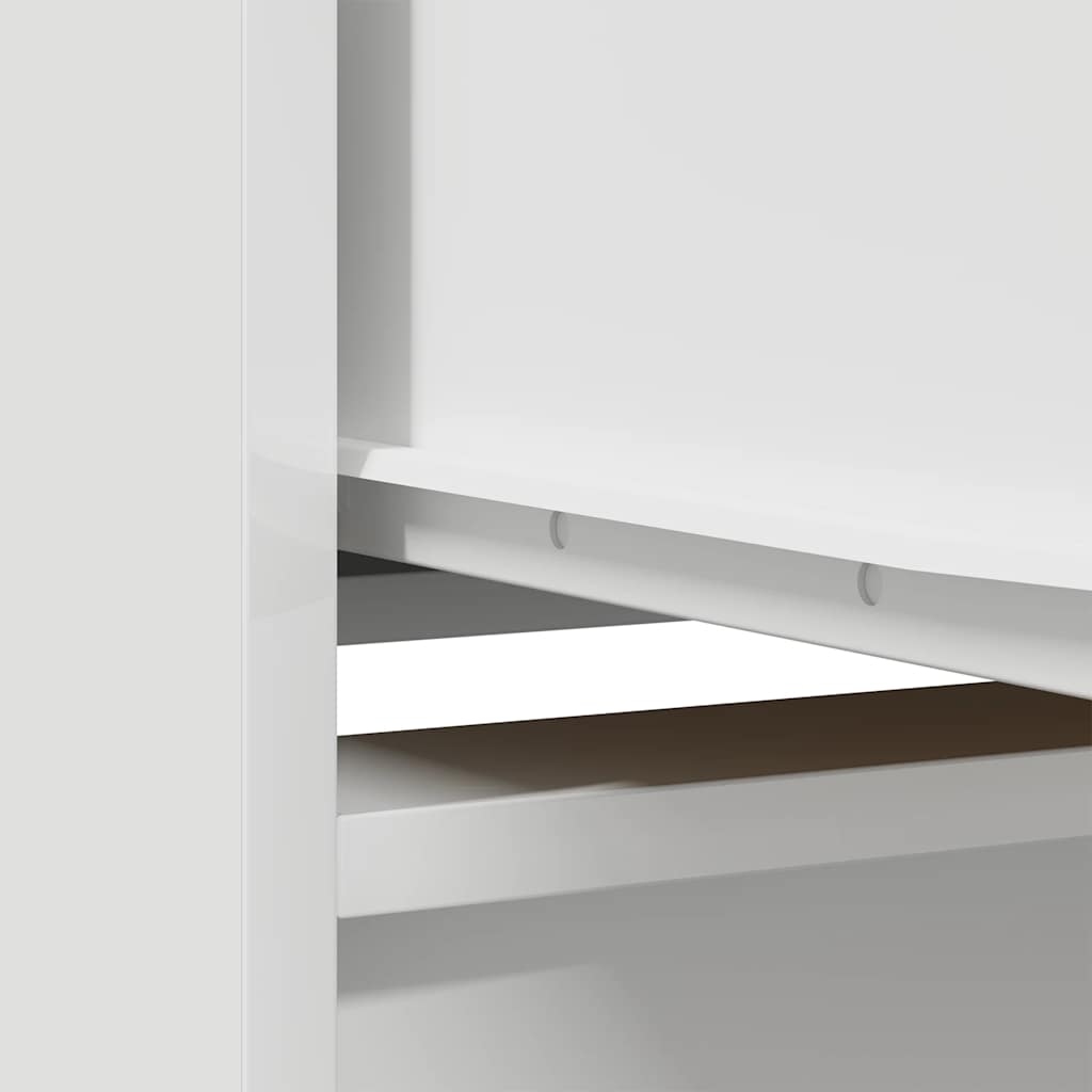 vidaXL Highboard 29,5x34x119,5 cm spaanplaat gerookt eikenkleurig - Aashly