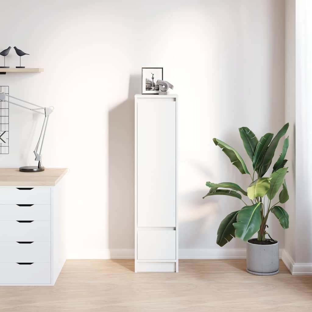 vidaXL Highboard 29,5x34x119,5 cm spaanplaat gerookt eikenkleurig - Aashly